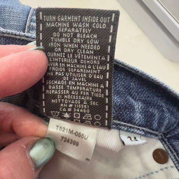 Men7 For All Mankind jean Vintage Y2K  button fly boot cut relaxed distressed - Picture 9 of 9